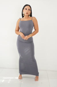 Triple M Maxi Dress (Denim Steel)
