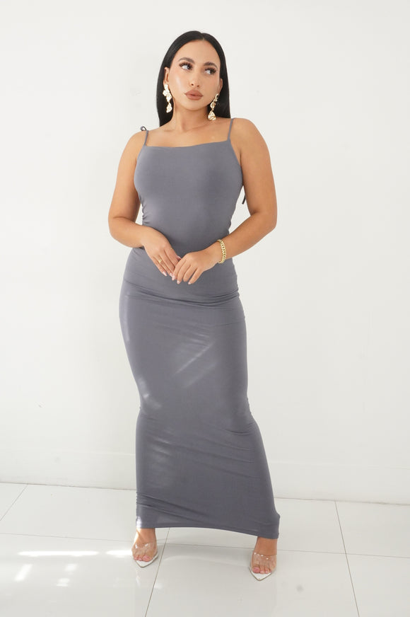 Triple M Maxi Dress (Denim Steel)