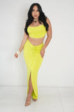 Shot Of Lime Skirt Set