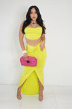Shot Of Lime Skirt Set