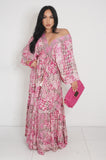 Sunset Vista Maxi Dress (Pink)