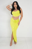 Shot Of Lime Skirt Set
