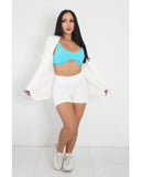 Lian Crop (Blue)