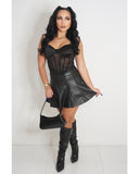 Nothing But Leather Mini Skirt (Black)
