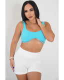 Lian Crop (Blue)