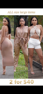 2 OUTFITS SIZE LARGE $40