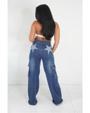 Star Girl Cargo Jeans