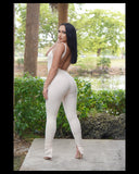 Mala Ribbed Jumpsuit (Beige)