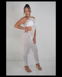 Hot Like Mesh Cover Up (White)