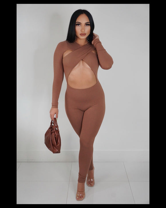 Ring Leader Jumpsuit (Brown)