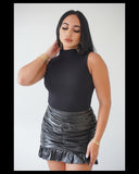Miss Popular Leather Skirt