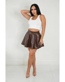 Janelle Faux Leather Skirt