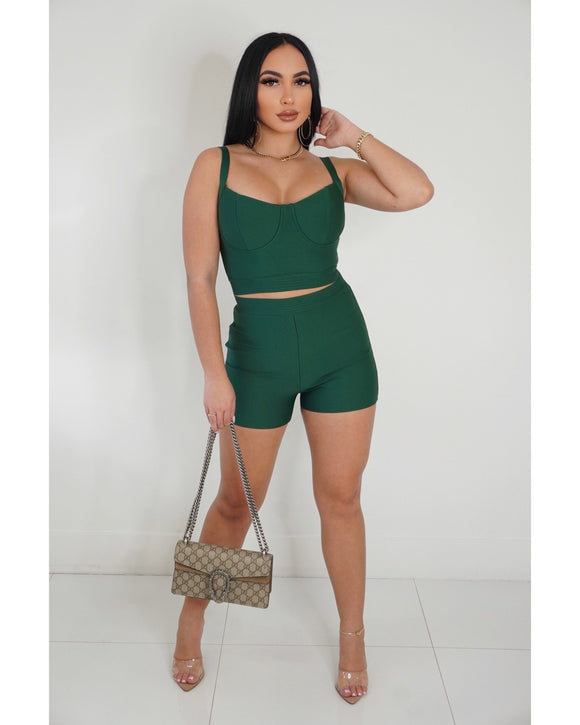Uptown Downtown Short Set (Green)