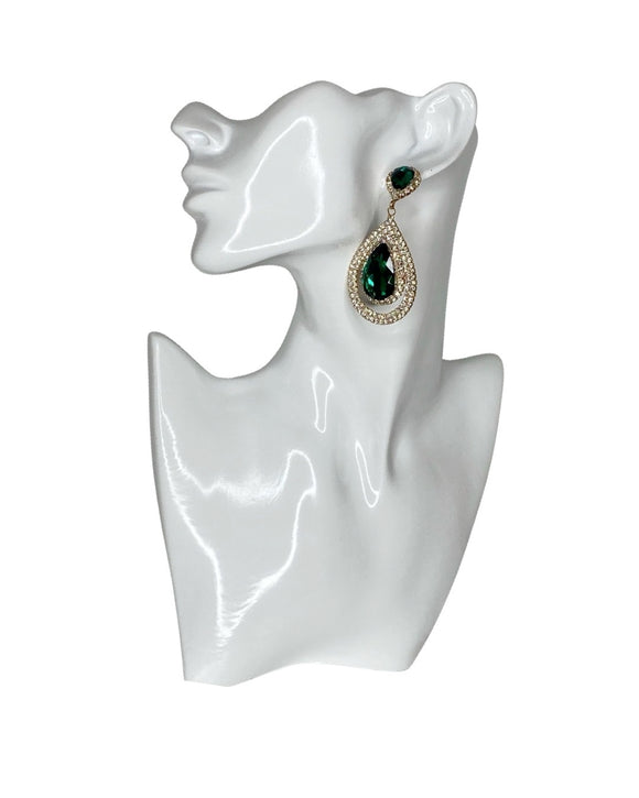 Diva Emerald Green Earrings