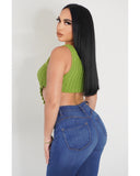 Heather Crop Top (Green)