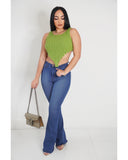 Heather Crop Top (Green)