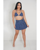 Killin' Em Denim Skirt Set