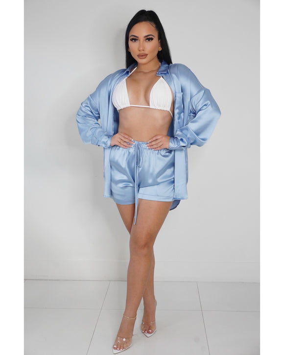 Made It Look Easy Short Set (Blue)