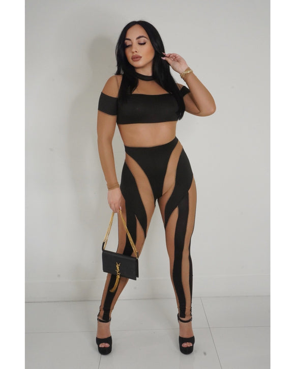 More Attention Mesh Jumpsuit
