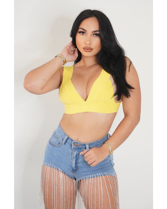 Closet Essentials Crop (Yellow)