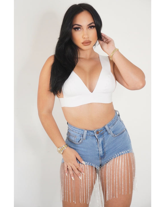 Closet Essentials Crop (White)