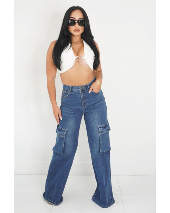 Star Girl Cargo Jeans