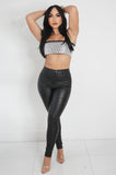 Hot Take Leather Jeans (Black)