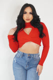 Material Girl Crop (Red)