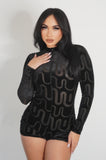 Line Them Up Mesh Romper