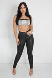 Hot Take Leather Jeans (Black)
