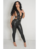 Back'n It Up Leather Jumpsuit