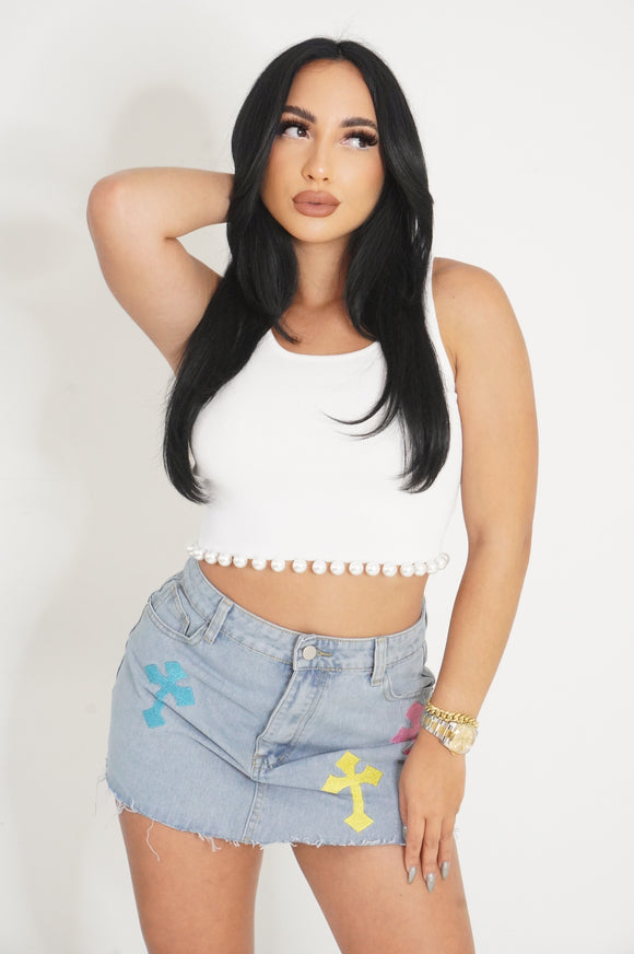 Life In Pearl Top (White)