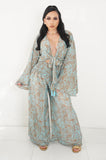 Pixie Pant Set (Blue&Brown)