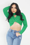 Material Girl Crop (Green)