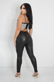 Hot Take Leather Jeans (Black)