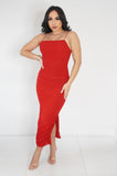 Impress Me Midi Dress (Red)
