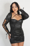 Everly Faux Leather Dress