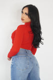 Material Girl Crop (Red)