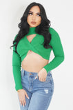 Material Girl Crop (Green)